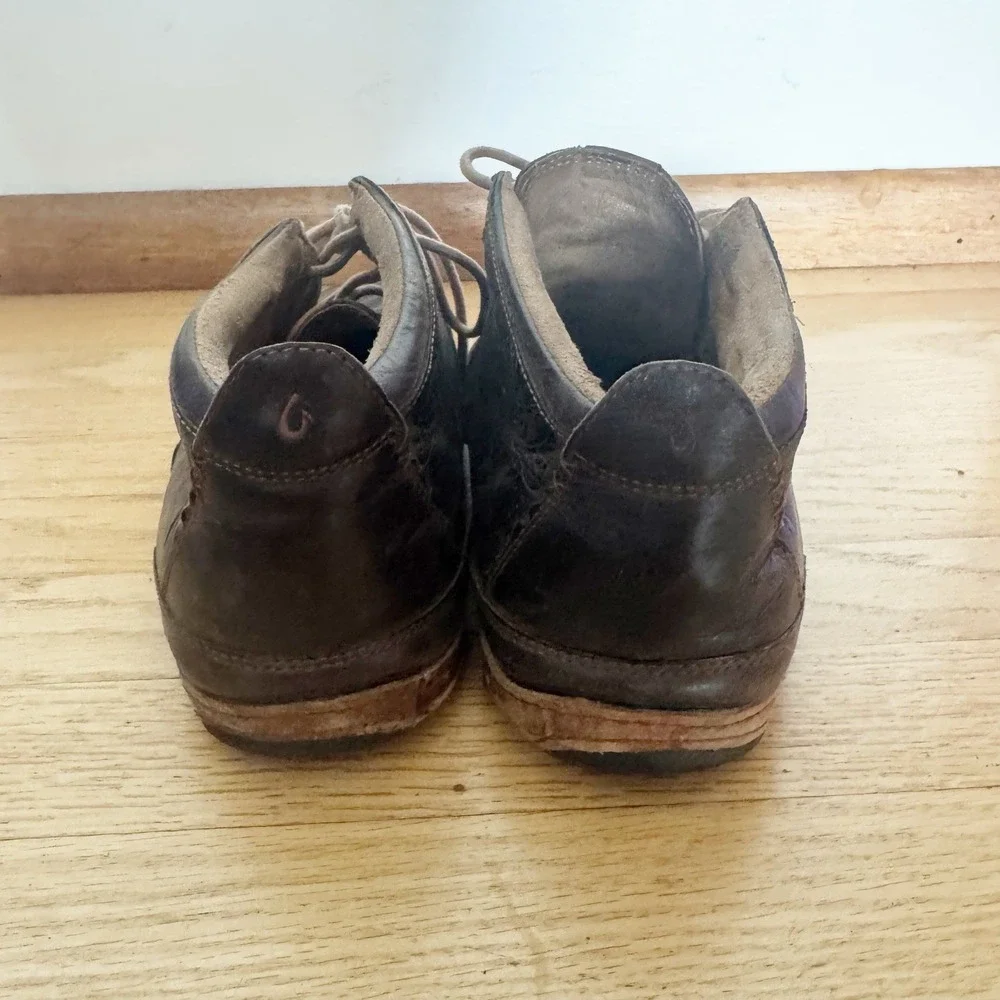 Olukai Kamuela Men's Brown‎ Leather Chukka Boots Size 11.5 Lace Up Comfort Shoes